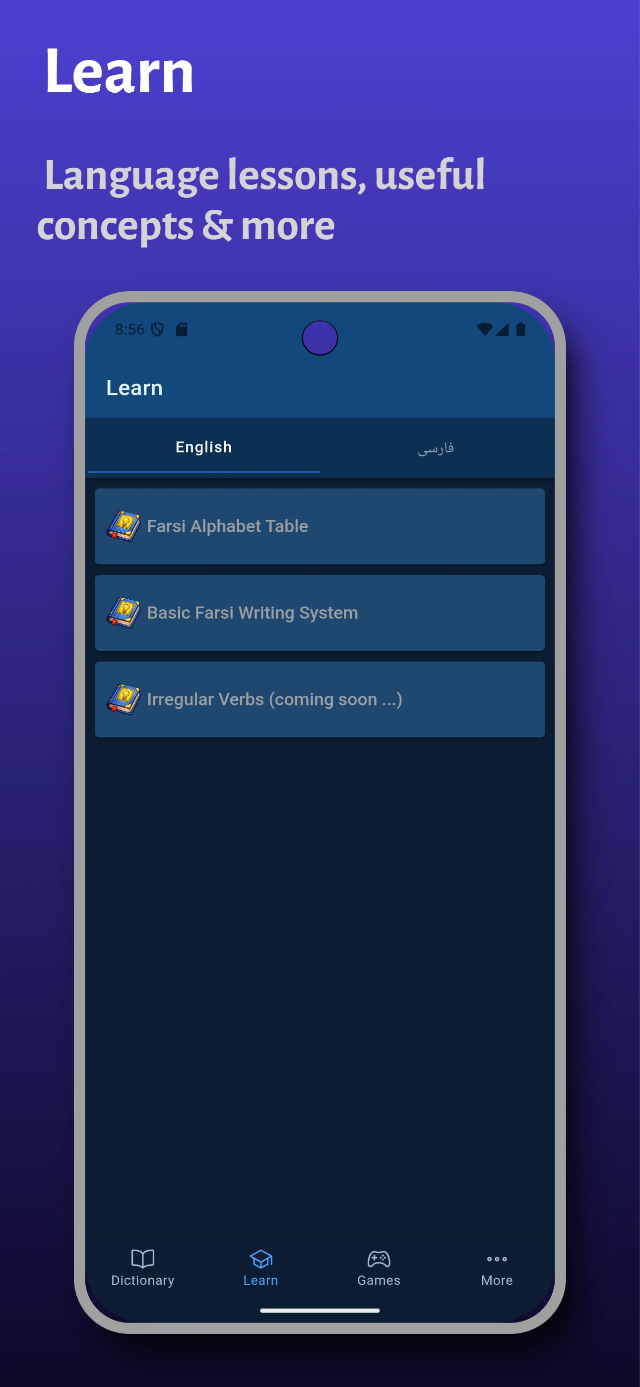 Farsi Persian Dictionary screenshot